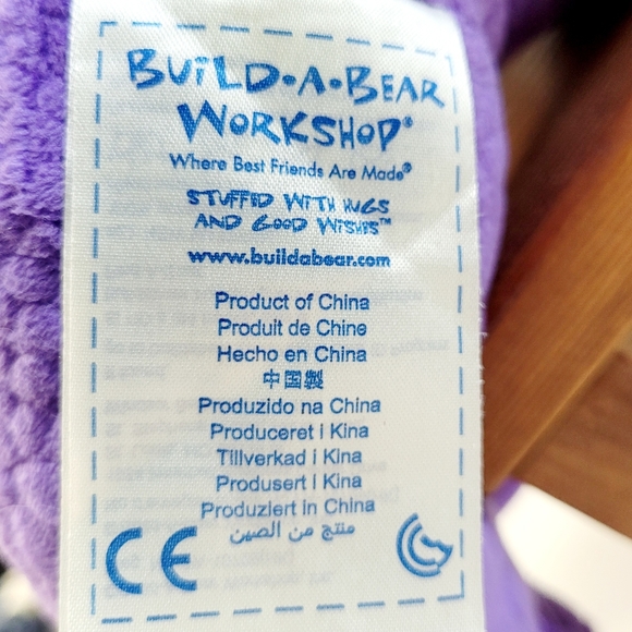 Build a Bear Purple & Yellow T-Rex Plush 2014 Stuffed Dinosaur - Picture 8 of 15